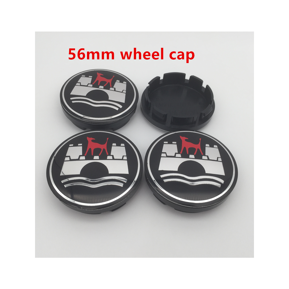 (56mm black cap) 4pcs 56mm 60mm 65mm 68mm wolfsburg edition Car Wheel Center Cover Hub