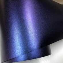 (10CM X 152CM, matt dark blue) Premium Glossy DIY Car Body Film Chameleon Pearl Glitter Vinyl Sticker