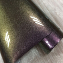 (30CM X 152CM, gold to red) Premium Glossy DIY Car Body Film Chameleon Pearl Glitter Vinyl Sticker