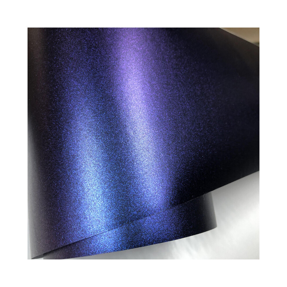 (30Cm X 152Cm, Matt Blue) Premium Glossy Diy Car Body Film Chameleon Pearl Glitter Vinyl Sticker Dark/Blue 8902774064993
