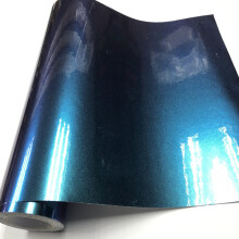 (60CM X 152CM, light blue to purple) Premium Glossy DIY Car Body Film Chameleon Pearl Glitter Vinyl Sticker
