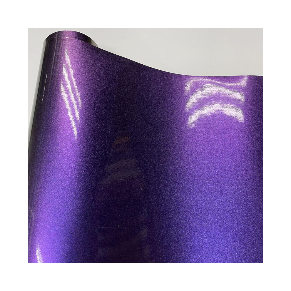 (50Cm X 200Cm, G Dragon ) Premium Glossy Diy Car Body Film Chameleon Pearl Glitter Vinyl Sticker Purple 8902774065501