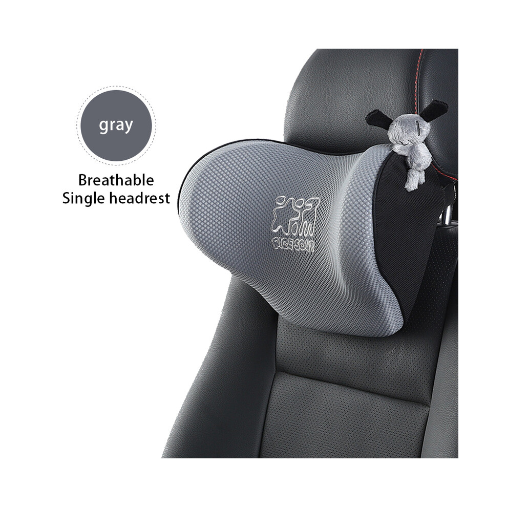 (Neck Pillow-Gy) Quality Car Headrest Neck Support Seat Breathable Guard Lumbar Pillow 8902774072042