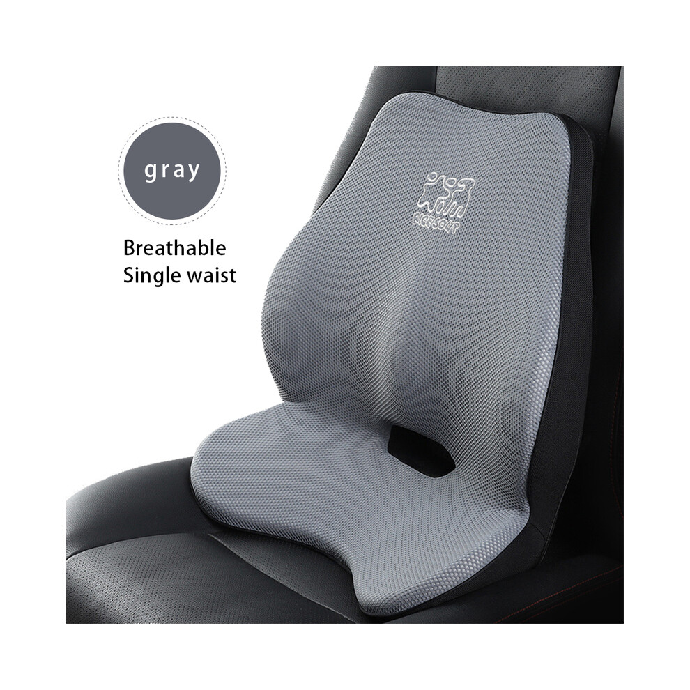 (Lumbar Pillow-Gy) Quality Car Headrest Neck Support Seat Breathable Guard Lumbar Pillow 8902774072103