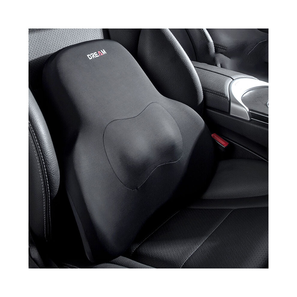 (-Waist Pillow) Car Adjustable Neck Headrest Pillow Waist Support Cushion Breathable Memory Black 8902774073834