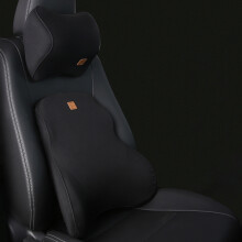 (1 Set Black) Car Driver Pillow Memory Foam Car Lumbar Support Back Cushion Soft Car