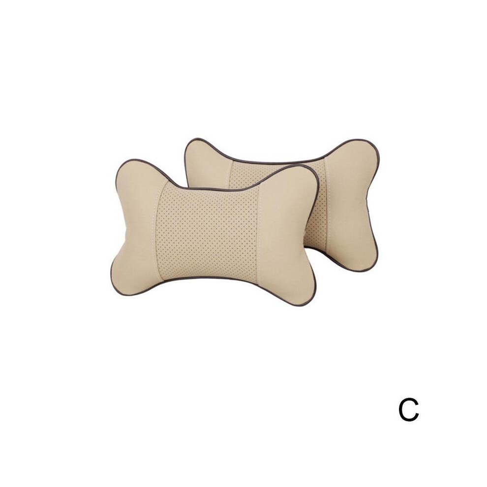 (1Pcs C) Car Pillow Auto Interior Accessories Car Headrest Pu Leather Neck Headrest 8902774077047