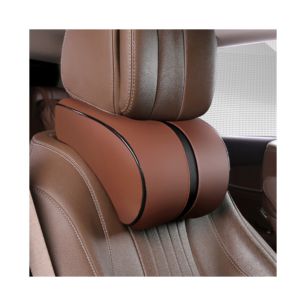 (703, Headrest 1) Pu Leather Car Neck Pillow Seat Headrest Support Memory Foam Pillow Auto 8902774074305