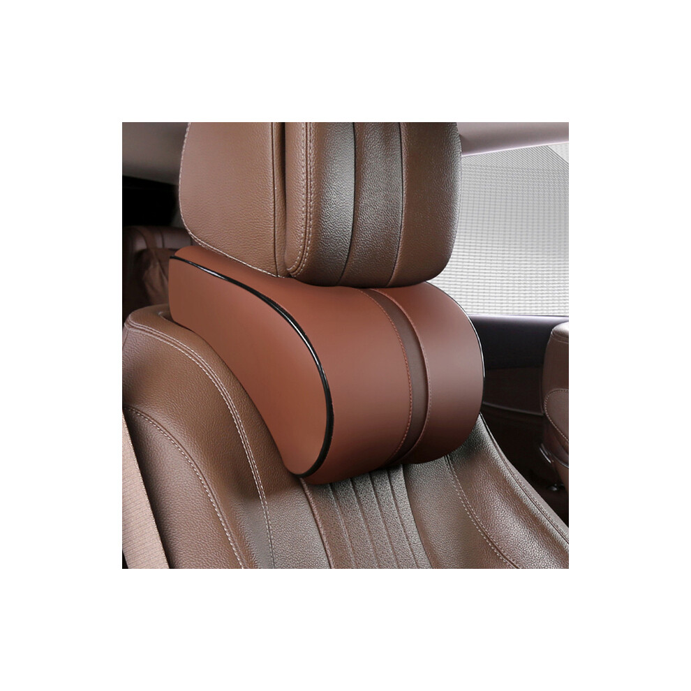 (706, Headrest 1) Pu Leather Car Neck Pillow Seat Headrest Support Memory Foam Pillow Auto 8902774074336