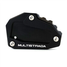 (Black) CNC Kickstand Foot Side Stand Extension Pad Support Plate For DUCATI Multistrada