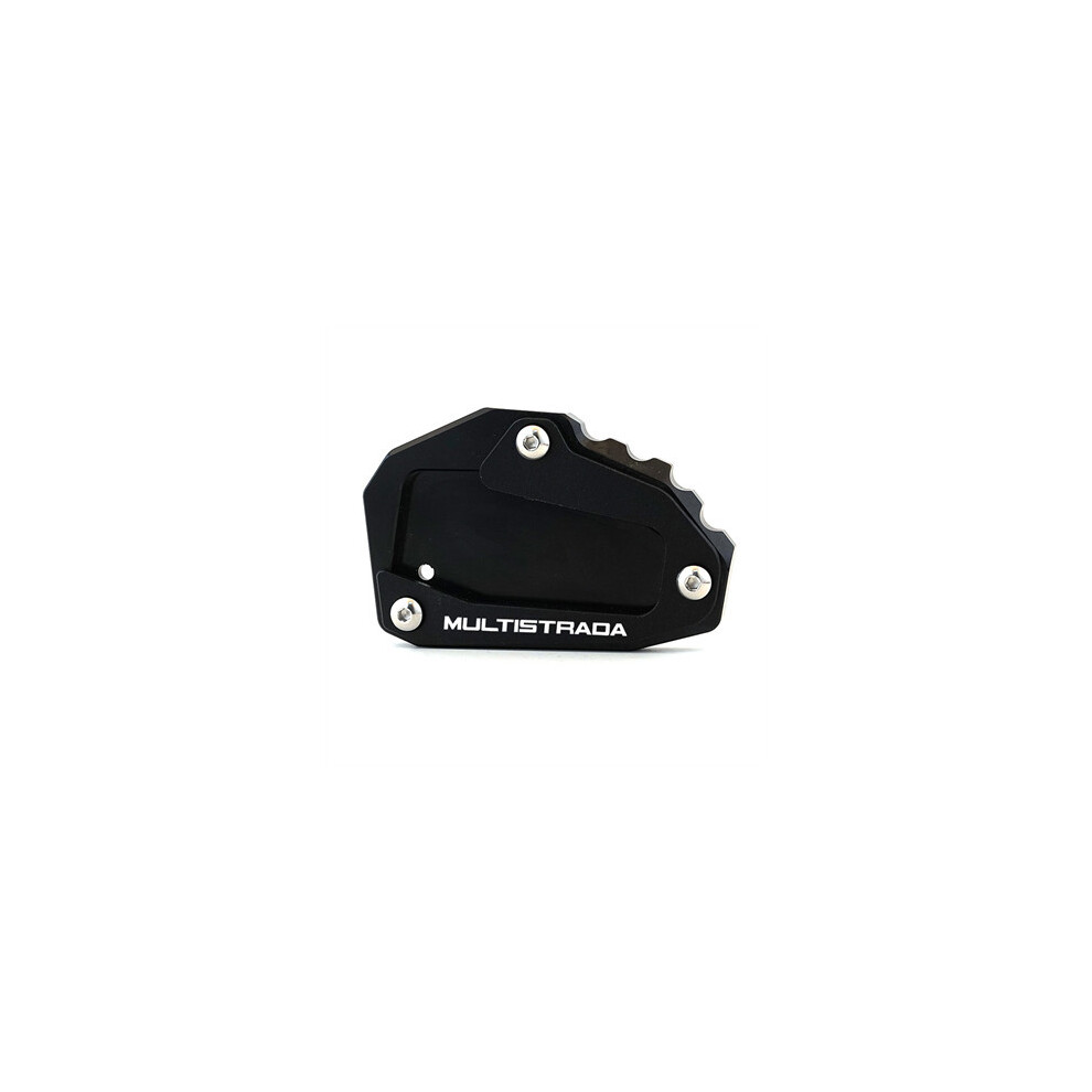 (Black) Cnc Kickstand Foot Side Stand Extension Pad Support Plate For Ducati Multistrada Black 8902774004388