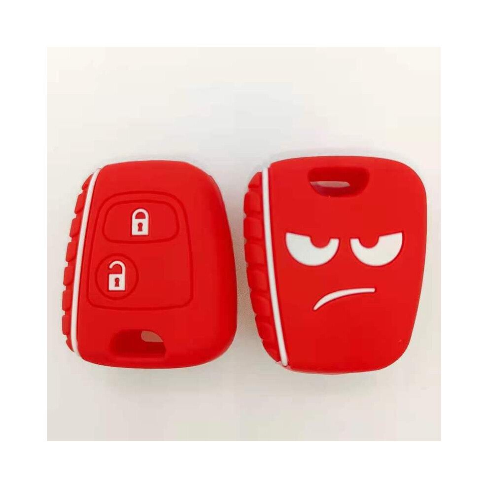 ( Cover) Key Cover For Citroen C1 C2 C3 C4 Xsara Picasso Peugeot 107 207 307 607 Red 8902774080283