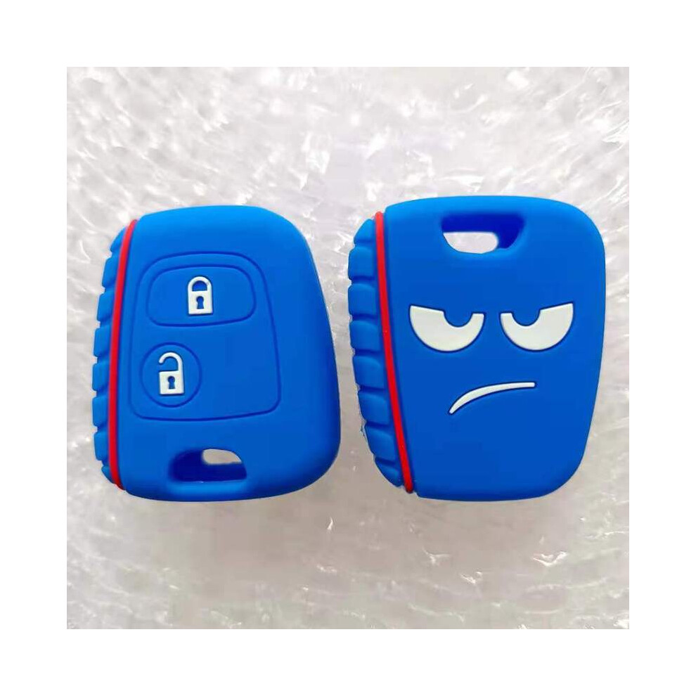 ( Cover) Key Cover For Citroen C1 C2 C3 C4 Xsara Picasso Peugeot 107 207 307 607 Blue 8902774080306