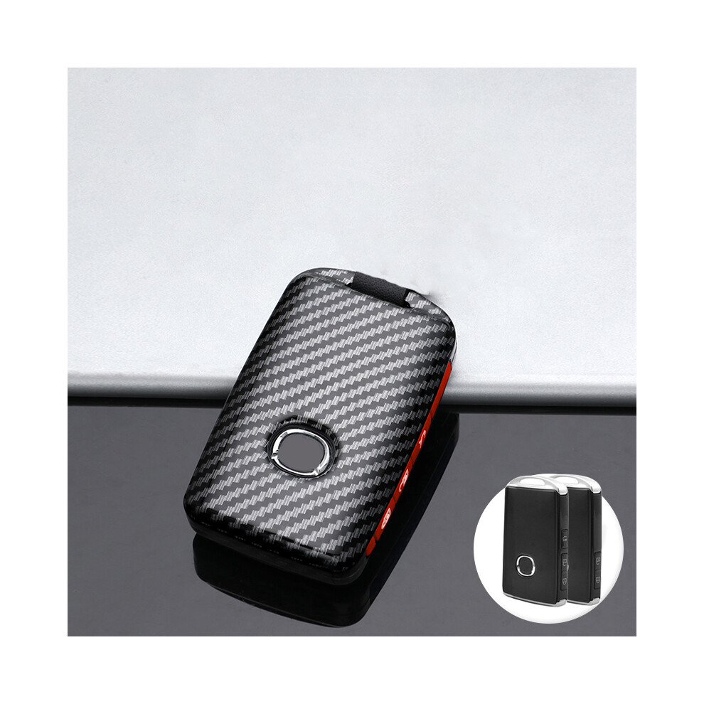 (A 3Button ) Carbon Car Key Case Cover For Mazda 3 Axela Cx4 Cx5 Cx 5 Cx8 Cx9 Cx30 Red 8902774080412