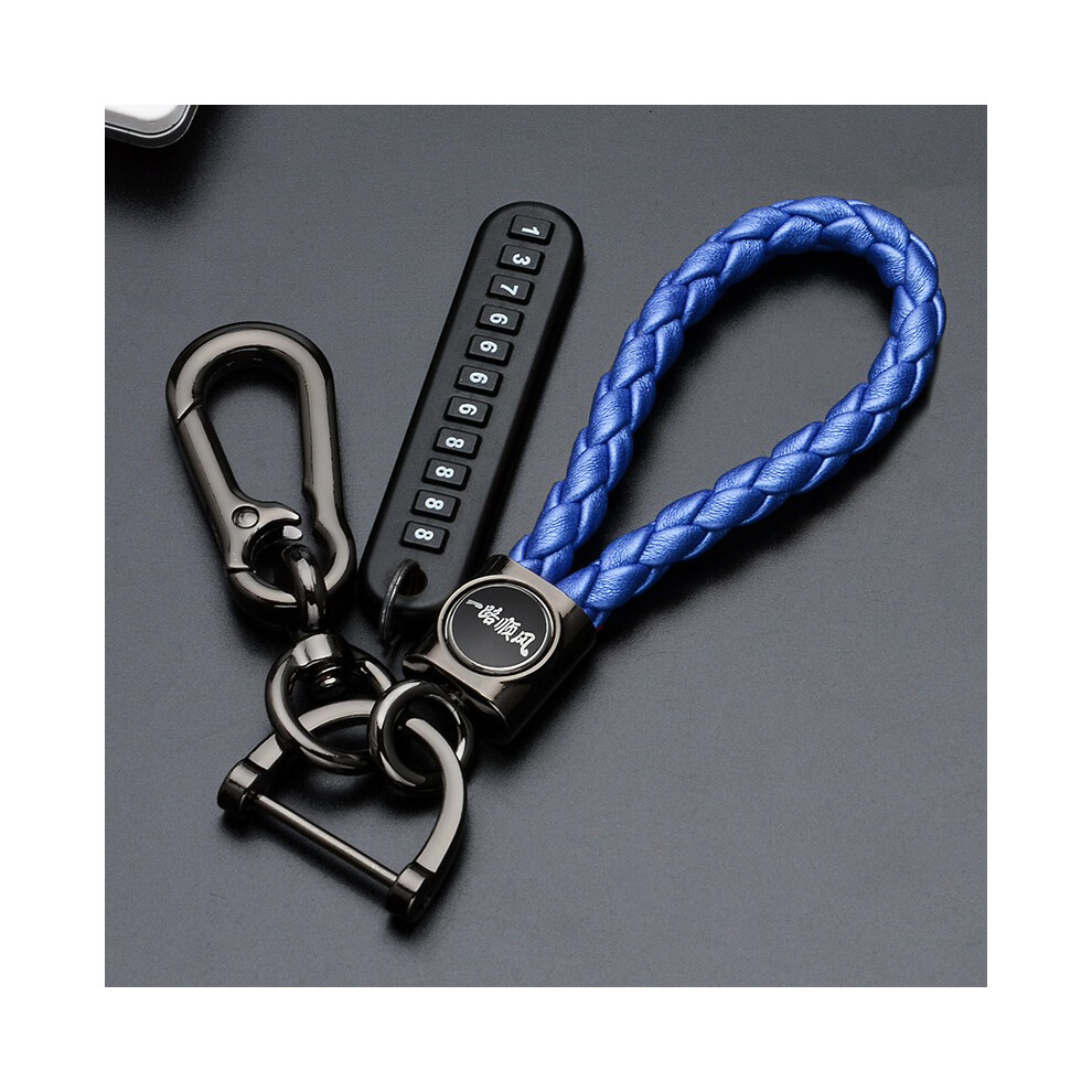 ( Keychain) Carbon Car Key Case Cover For Mazda 3 Axela Cx4 Cx5 Cx 5 Cx8 Cx9 Cx30 Blue 8902774080498