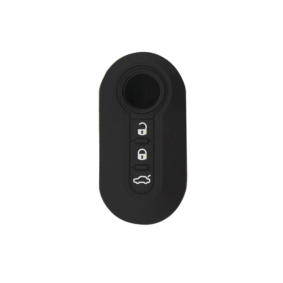 (Black) 3 Buttons Flip Folding Key Shell Fob Key Case Cover For Fiat 500 Ducato Black 8902774082218