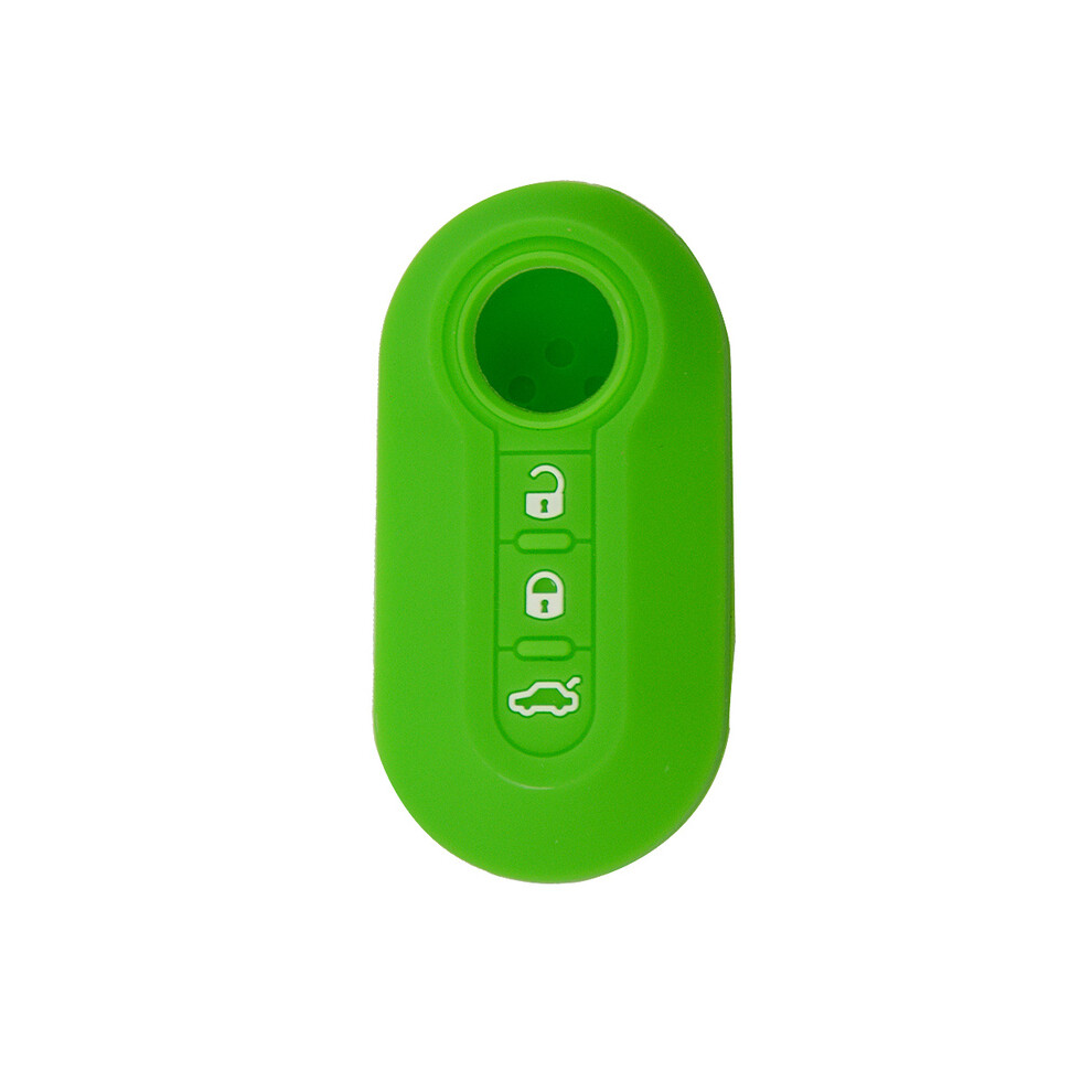 (Green) 3 Buttons Flip Folding Key Shell Fob Key Case Cover For Fiat 500 Ducato Green 8902774082225
