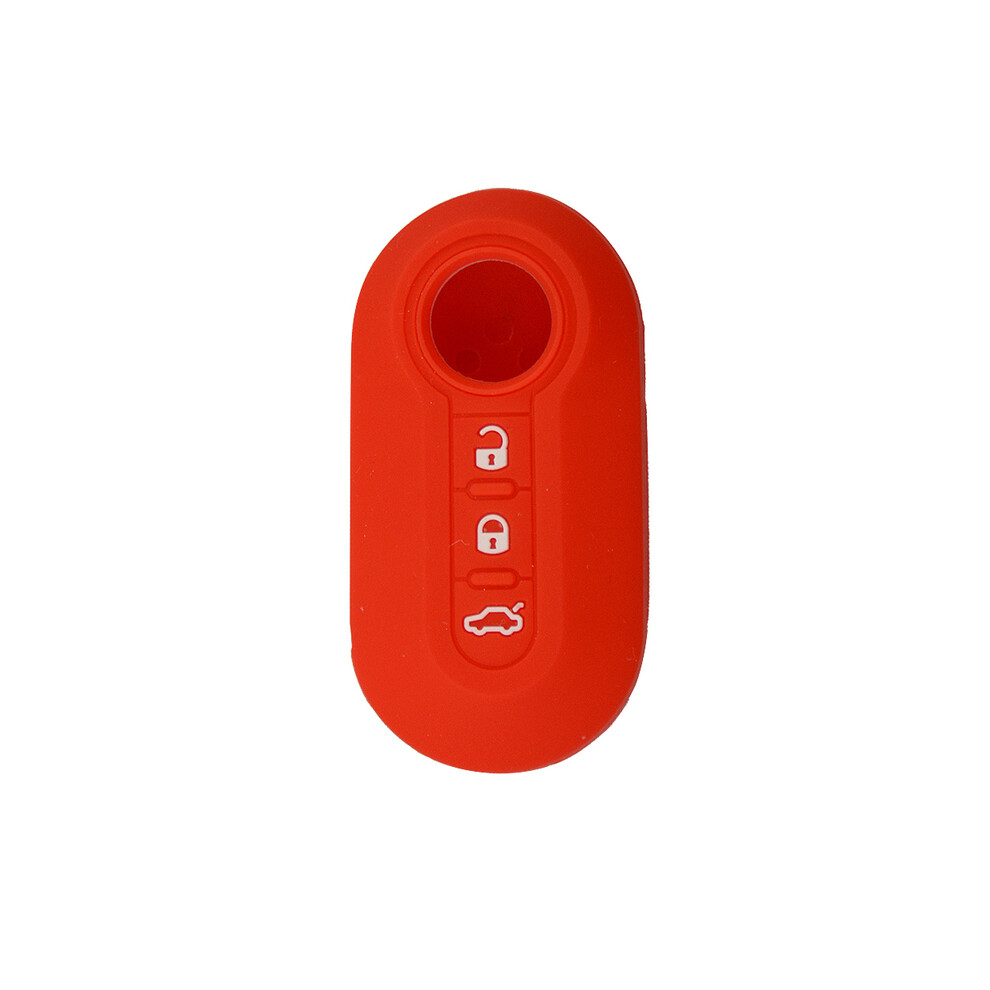 (Red) 3 Buttons Flip Folding Key Shell Fob Key Case Cover For Fiat 500 Ducato Red 8902774082249