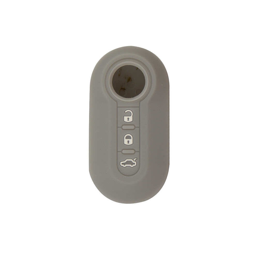 (Gray) 3 Buttons Flip Folding Key Shell Fob Key Case Cover For Fiat 500 Ducato Gray 8902774082324