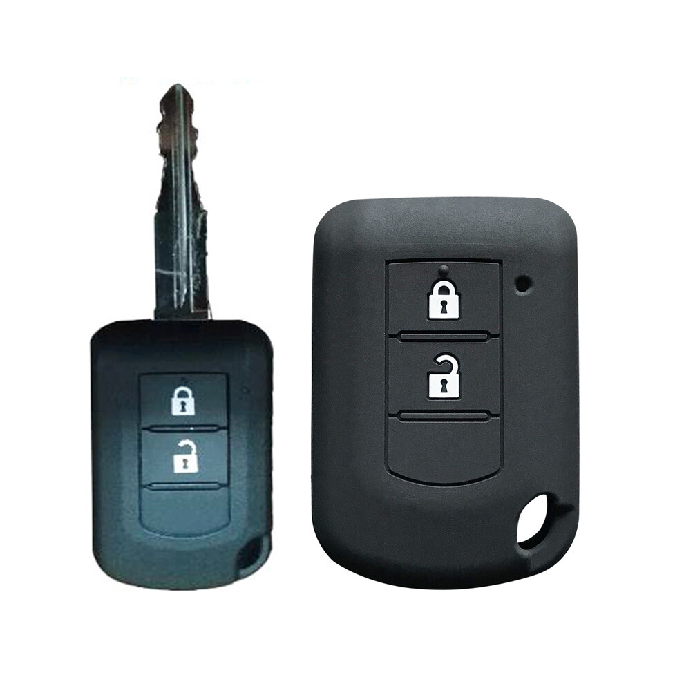 (Black) Car Key Cover Case For Mitsubishi Asx Ash Outlander Lancer Ex Galant Pajero Black 8902774083772