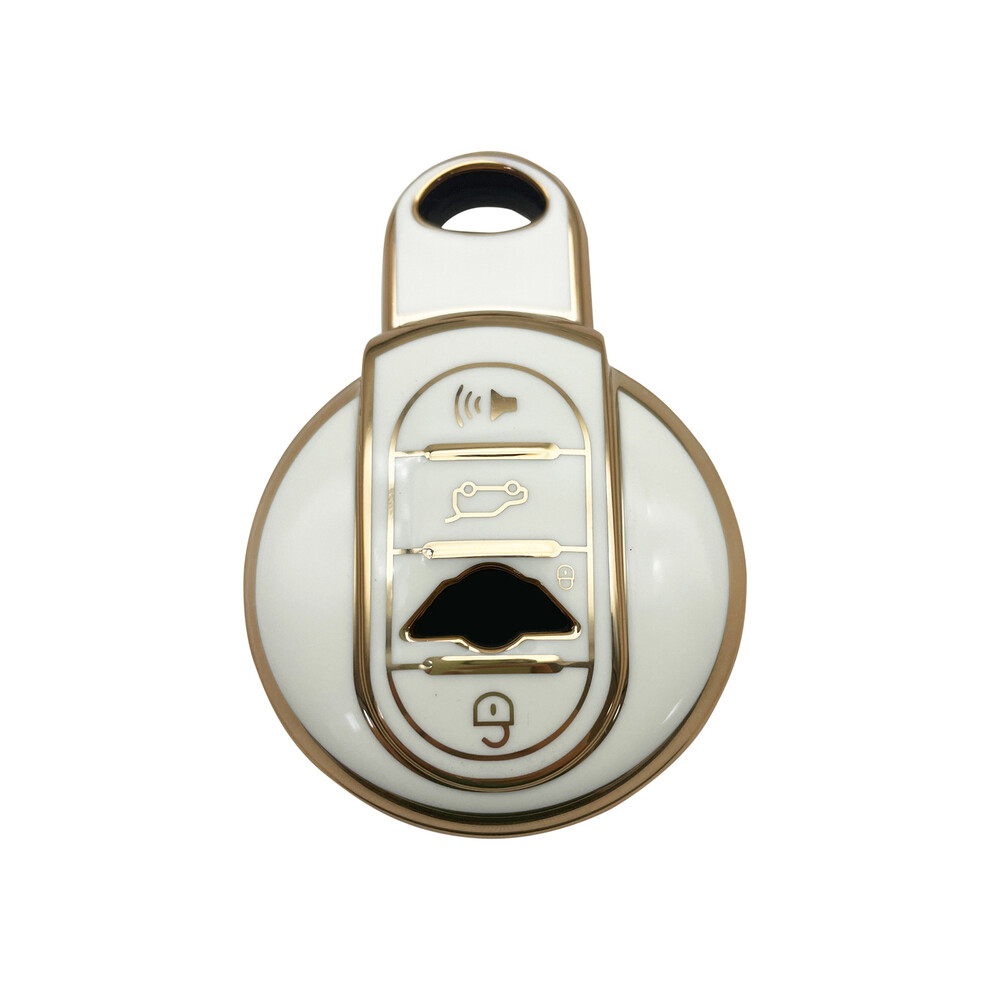 (White) Tpu Car Key Case For Bmw Mini Coopers One Jcw F56 F55 F54 F57 F60 R55 White 8902774083635