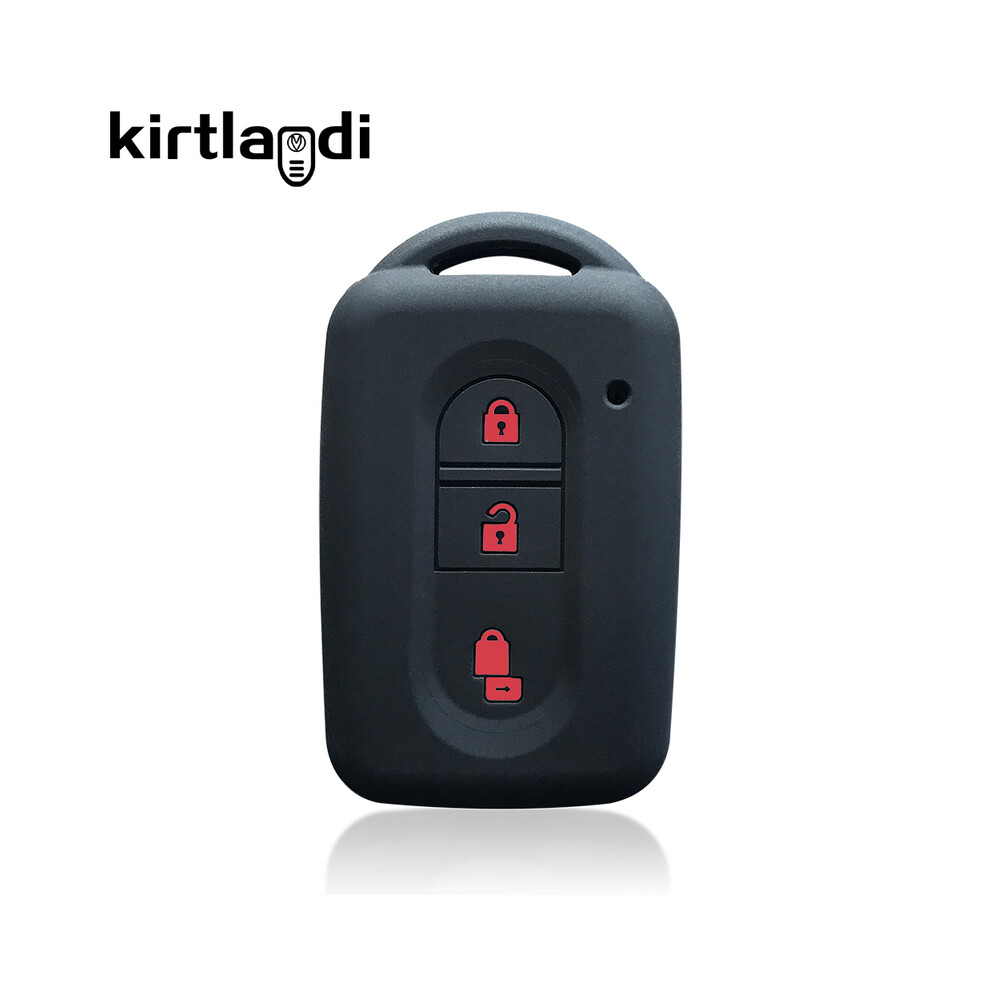 ( With Red) Key Case Cover For Nissan Qashqai J10 Tiida Micra X-Trail Nv200 Navara Black/Red 8902774084632