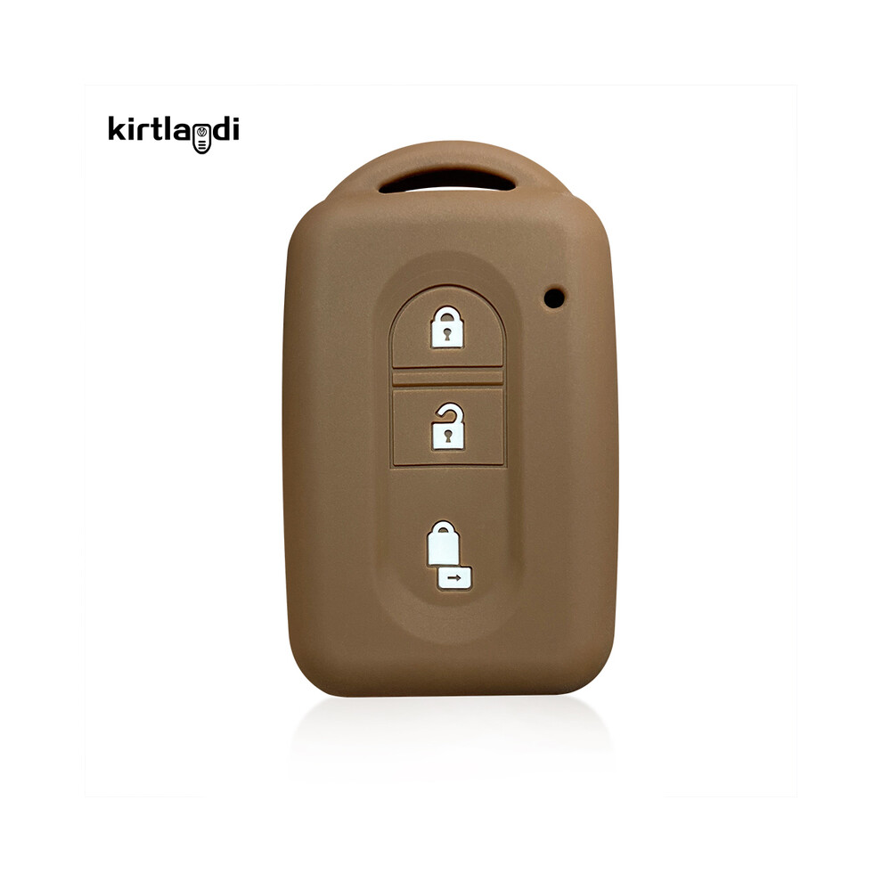 (Brown) Key Case Cover For Nissan Qashqai J10 Tiida Micra X-Trail Nv200 Navara Brown 8902774084618