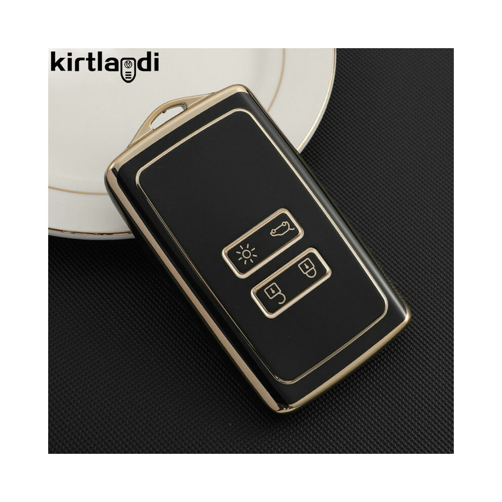 (Black) Tpu Car Key Case Cover For Renault Megane 4 Clio Arkana Captur Zoe Arcan Black 8902774081105