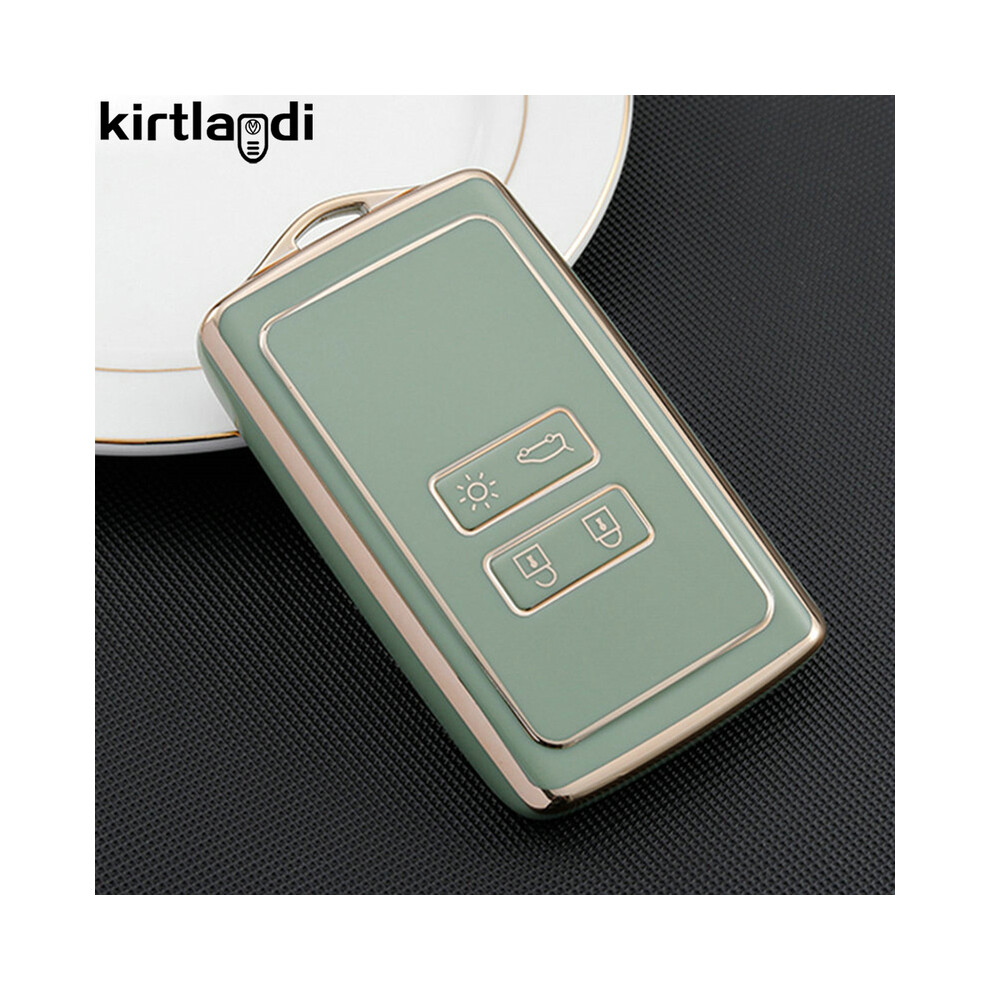 (Green) Tpu Car Key Case Cover For Renault Megane 4 Clio Arkana Captur Zoe Arcan Green 8902774081129