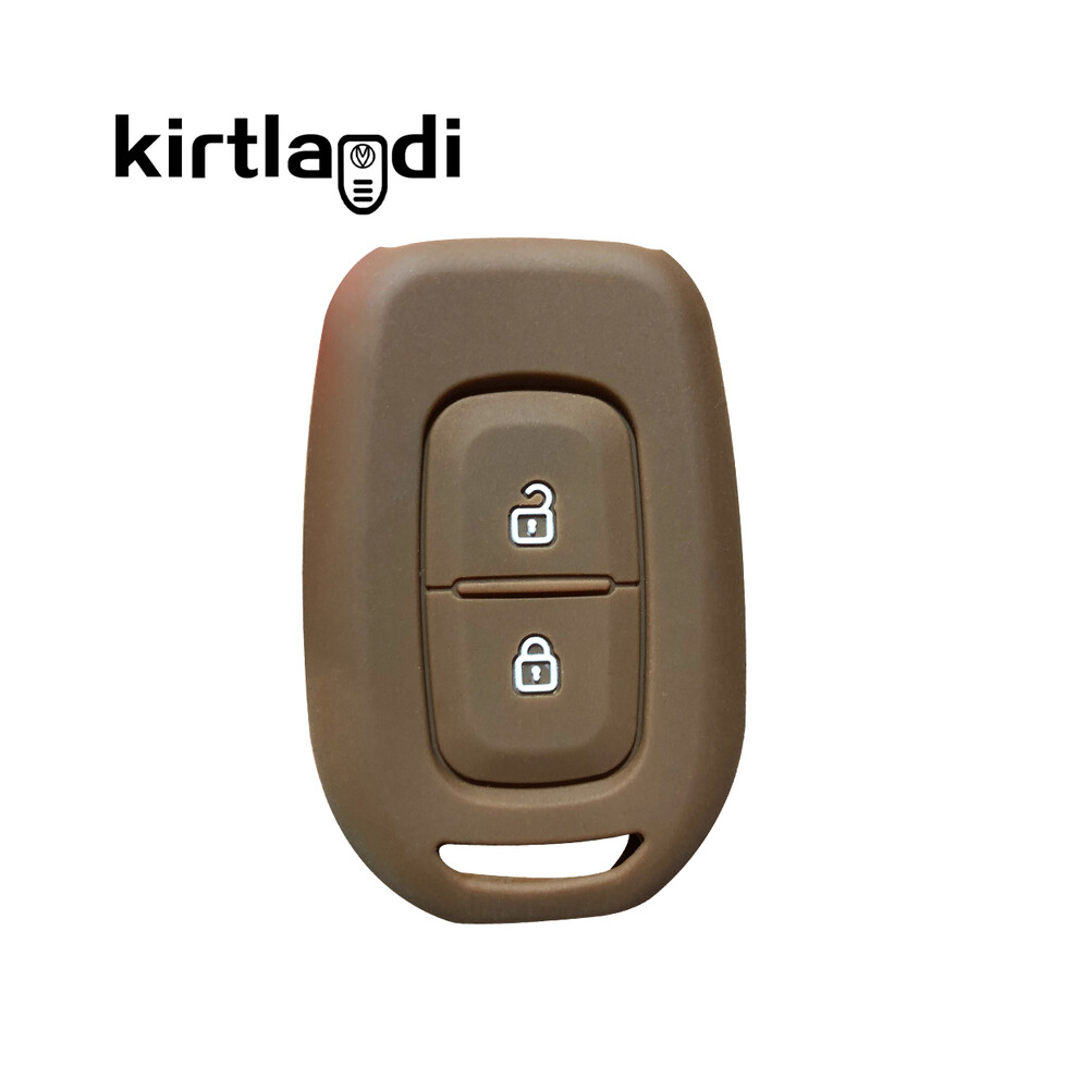 (Brown(2 Button)) Key Case For Dacia Sandero Stepway Logan Duster For Renault Duster Dokker Brown 8902774084755