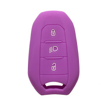 (purple) Shell Cover Holder Car Key Fob Case 5008 DS5 DS6 For Peugeot 208 DS3