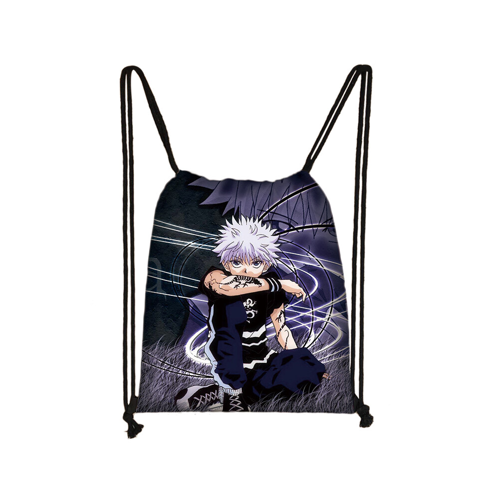 (SKD-Hunter23) Anime  Backpack Hunter X Hunter Women Drawstring Bag HXH Killua Zoldyck