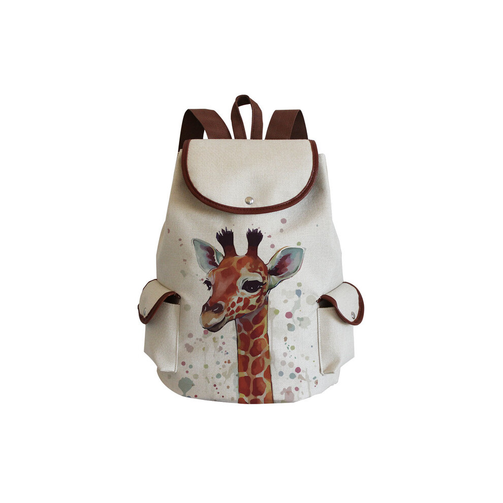 (sj4303 Giraffe) Watercolor Animal Giraffe Print Womens Backpack University Large Capacity