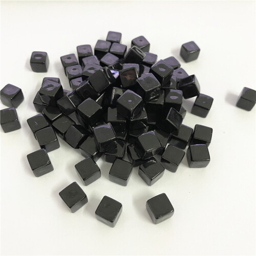 (Black) 100Pcs/set 8mm Solid Color Blank Square Corner Acrylic Dice Chess Piece