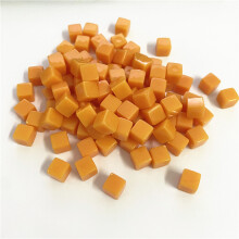 (Orange) 100Pcs/set 8mm Solid Color Blank Square Corner Acrylic Dice Chess Piece