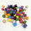 (Black) 100Pcs/set 8mm Solid Color Blank Square Corner Acrylic Dice Chess Piece 4