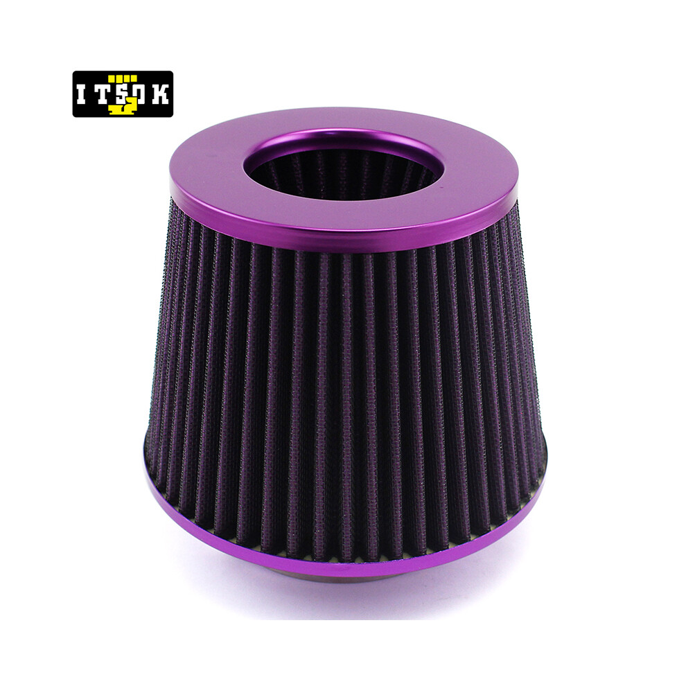 Air Intake Filter 3" 76Mm Universal Jdm Racing Cone Airfilter Purple 8902774022788