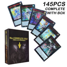 145 Pcs Yugioh Cards - English DIY Collection Set, 145 Unique Holographic Cards with Red-Gold Lettering - NO.COMPLETE FILE (Not Original)