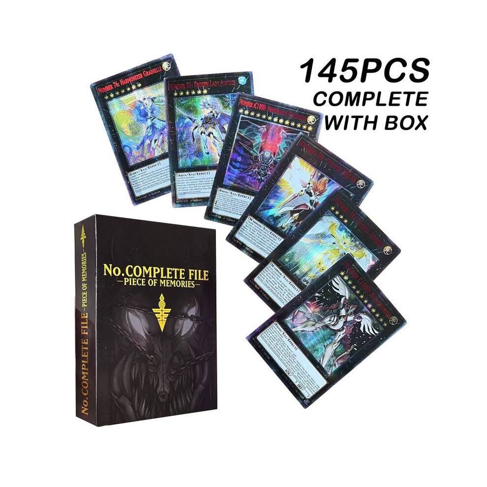 Maxpower 145 Pcs Yugioh Cards - English Diy Collection Set, 145 Unique Holographic Cards With - Lettering - No.complete File (Not Original) Red/Gold