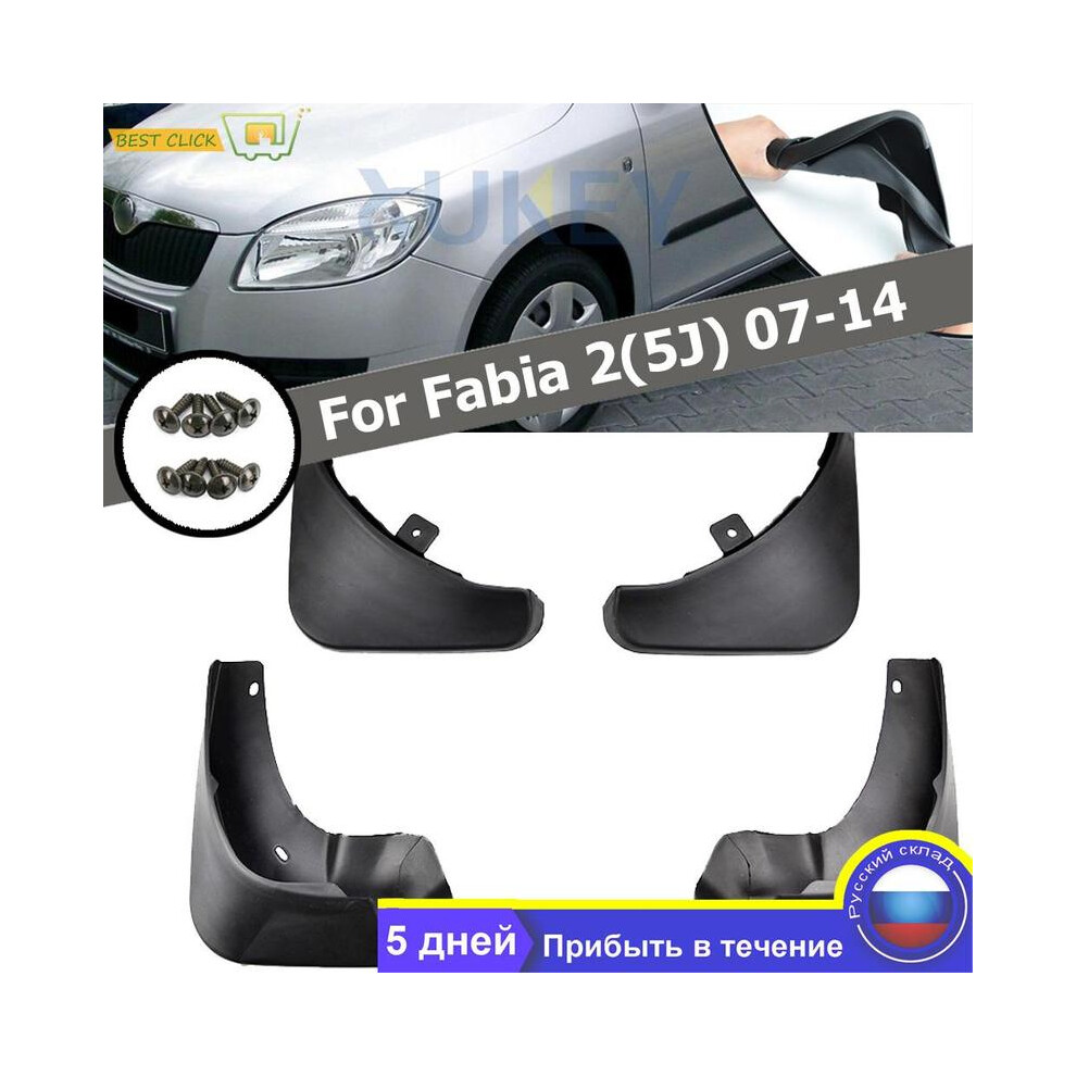 Set Molded Front Rear Car Mud Flaps For Skoda Fabia 2 5J Mk2 2007-2014 8902774230299