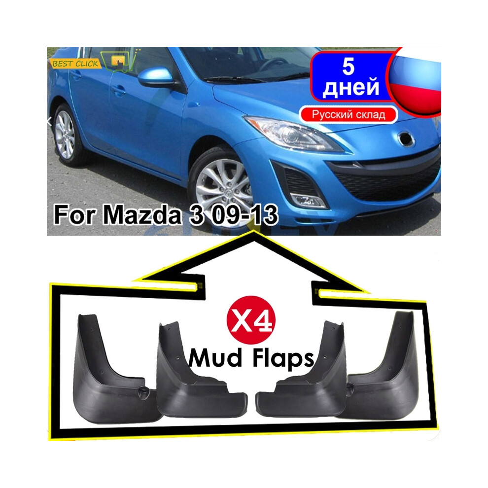 Mud Flaps Flap Splash Guards Mudguard With Screws For Mazda 3 Bl I Sedan 8902774230657