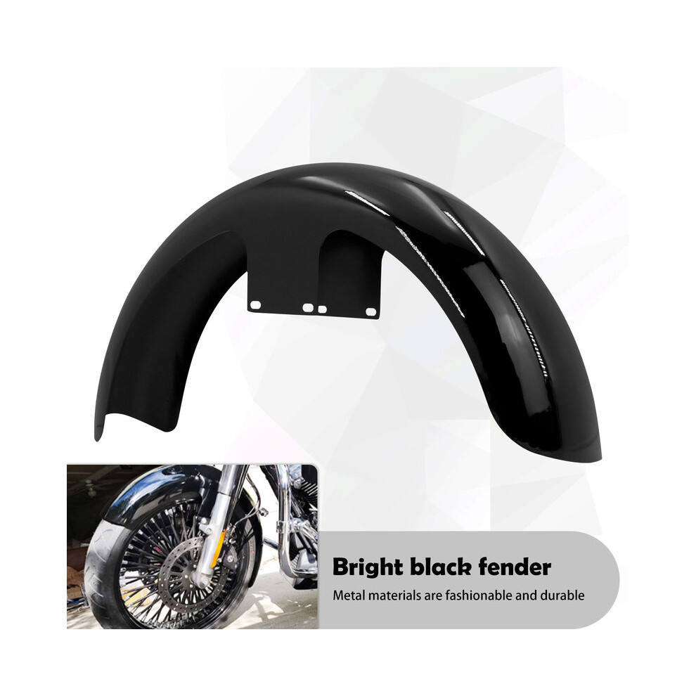 Motorcycle Gloss 19 Wrap Front Fender For Harley Touring Electra Black 8902774230909