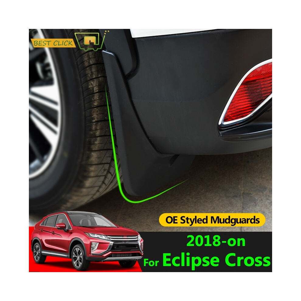 Set Molded Mud Flaps For Mitsubishi Eclipse Cross 2018 -On Mudflaps Splash 8902774231180