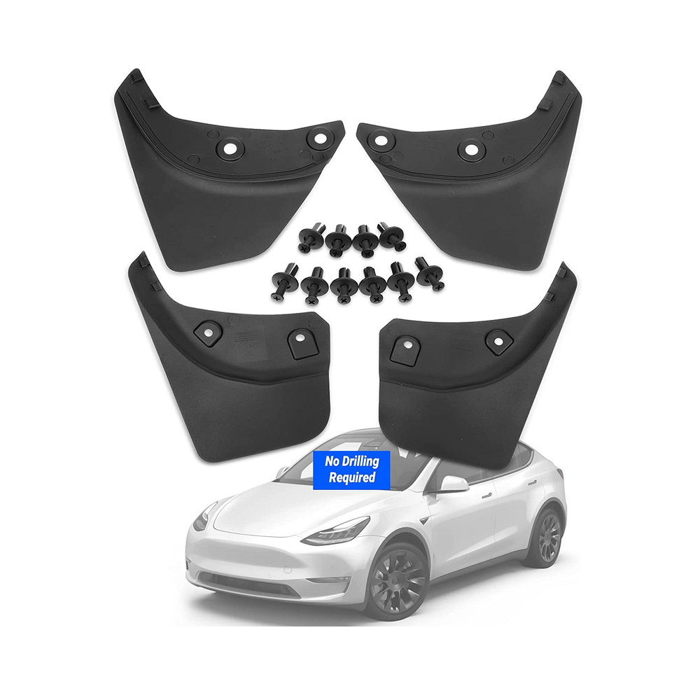 Klutchtech Tesla Model Y Mud Flaps Splash Guard Fender Mudguard Compatible 8902774231470