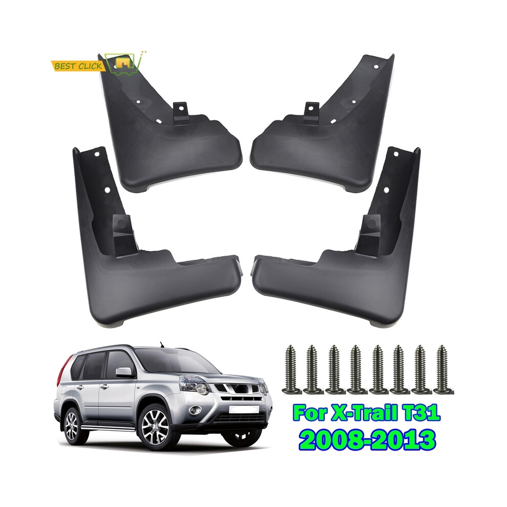 Set Molded Car Mud Flaps For Nissan X-Trail T31 2008-2013 Xtrail Splash 8902774232576