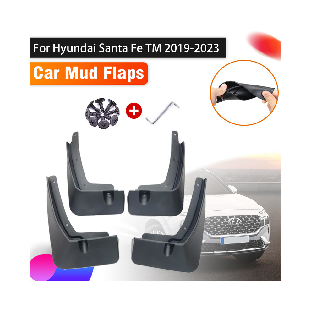 4X Mud Flaps For Hyundai Santa Fe 2022 Accessories 2023 2021 2020 2019 8902774232682