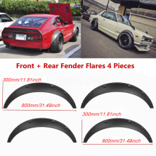 4Pcs Carbon Look Wheel Arch Fender Flares Cover Trim Mudguards Protective