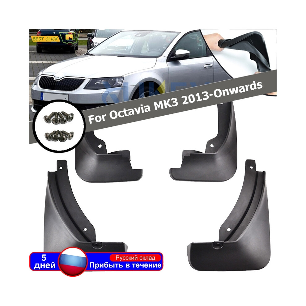 Set Car Mud Flaps For Skoda Octavia 3 A7 2013-2018 Sedan Mudflaps Splash 8902774233665