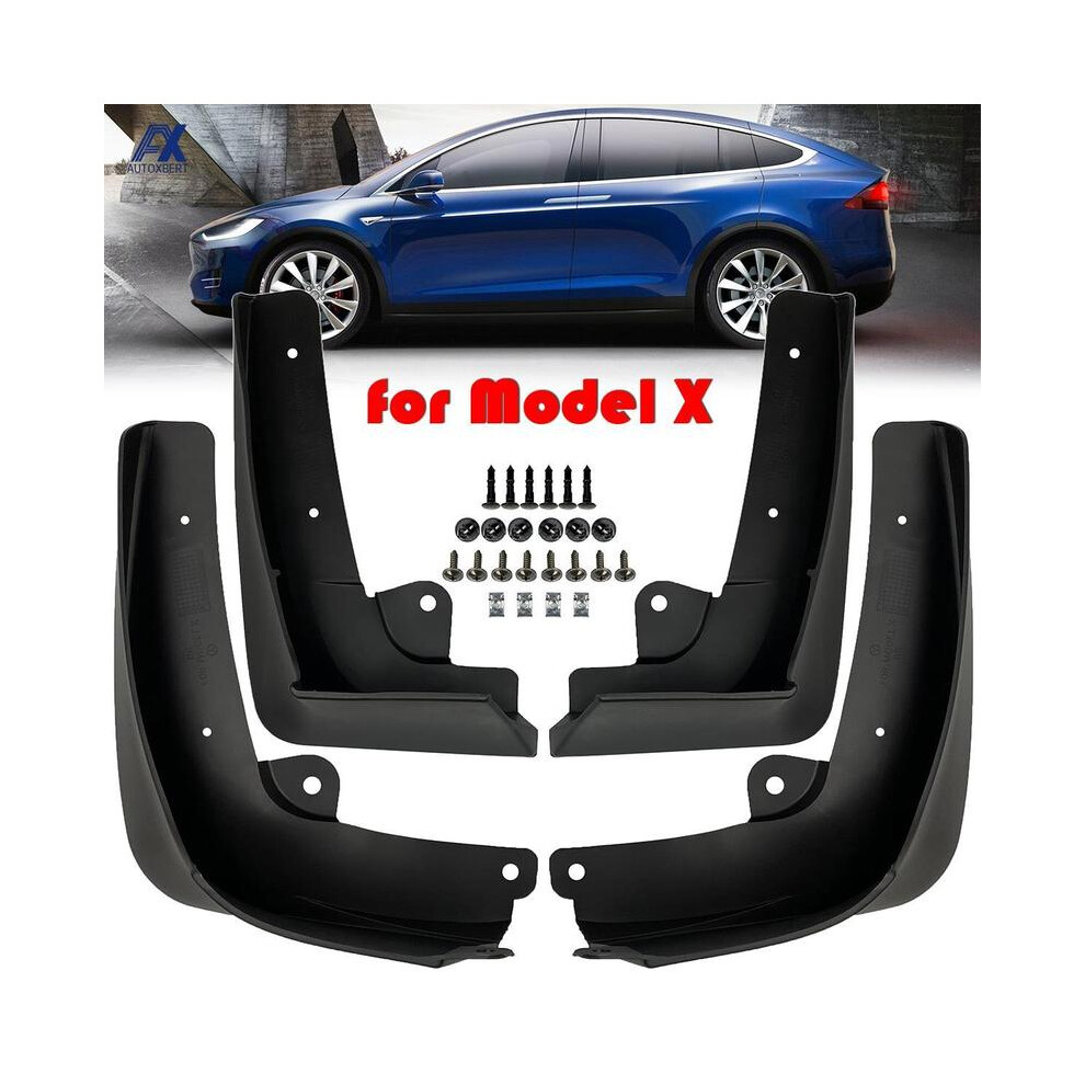 Set Front Rear For Tesla Model X 2015 - 2021 Mud Flaps Mudflaps Splash 8902774234167