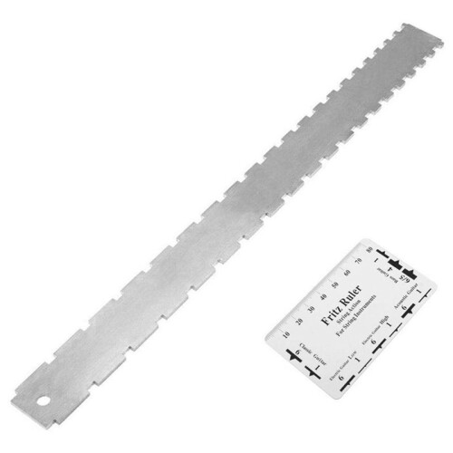 Guitar Neck Notched Straight Edge Luthiers Tool with String Action Ruler